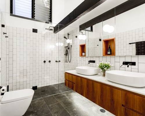 rustic industrial bathroom