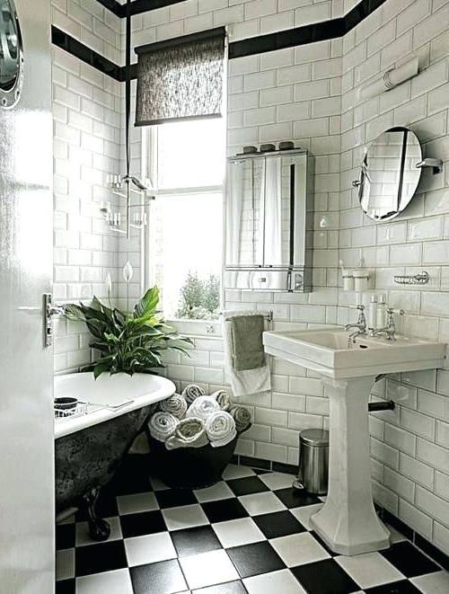 Design Ideas · Black and White Bathroom Floor Tile