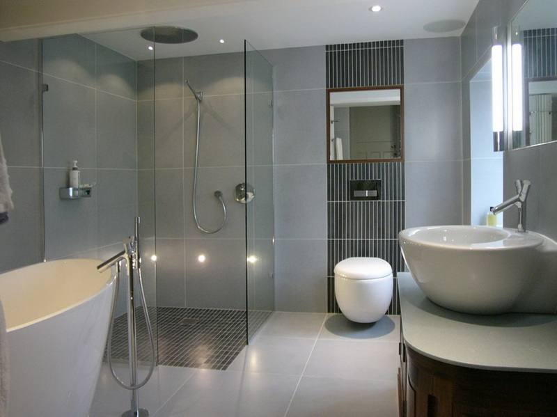 white and grey magnificent grey bathroom ideas