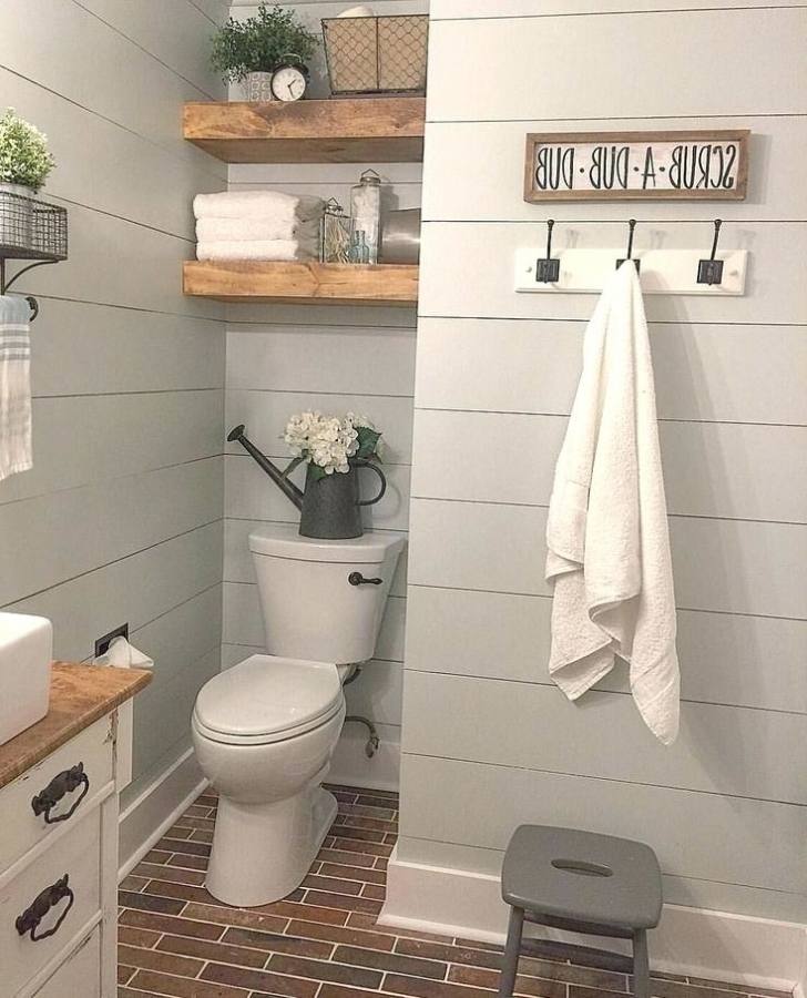 10 beautiful DIY faux shiplap and plank wall bathroom ideas