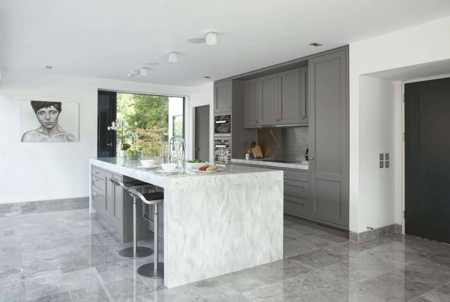 Classic style grey painted kitchen in Co