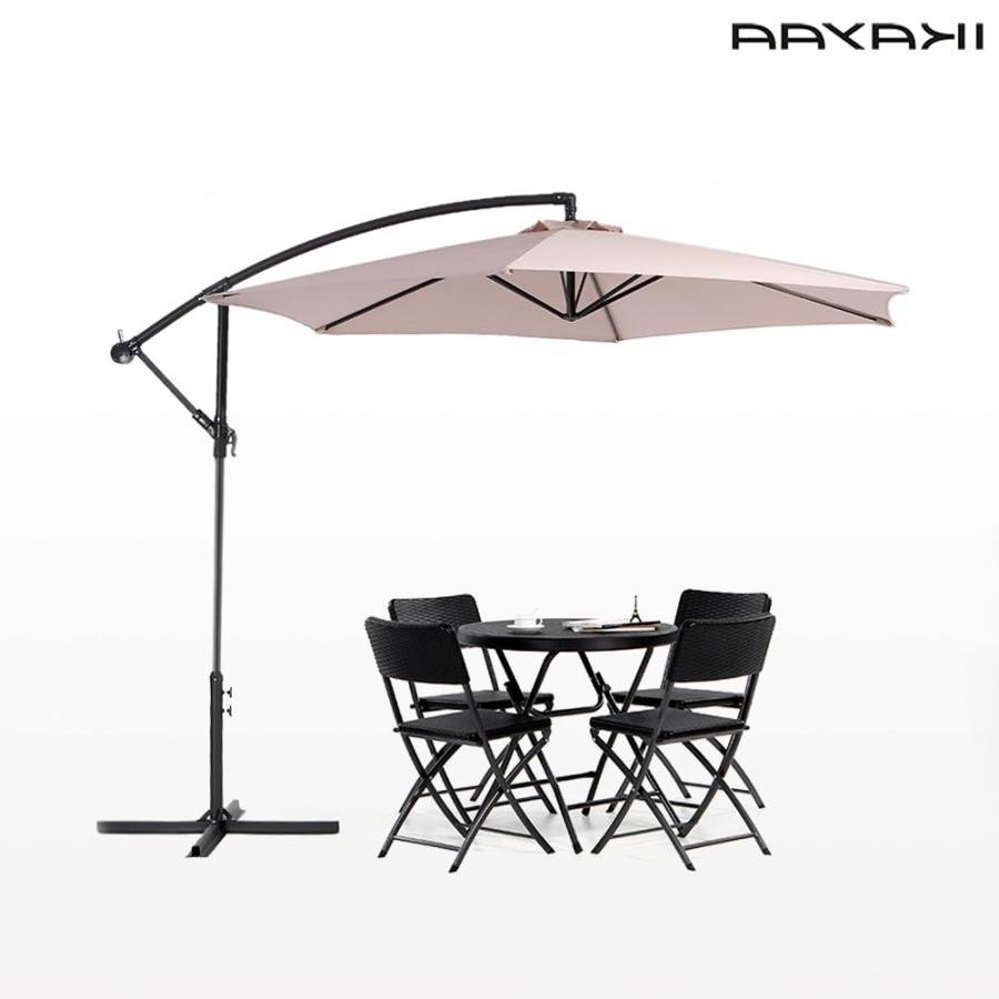 Push the garden parasol set (table *1