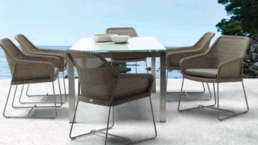 white rattan garden furniture