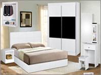 Terbaik Queen Bed Metal White color Wasap